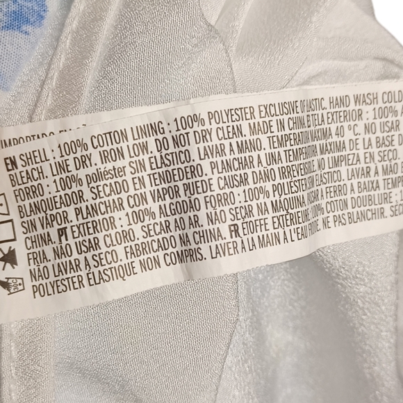 FOREVER 21 Blue Yellow Floral Print Smocked Strappy Sleeveless Mini Dress Small - Picture 9 of 9